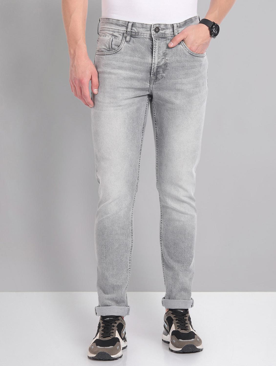 men mid rise plain jeans - 21252839 - Zoom Image - 0