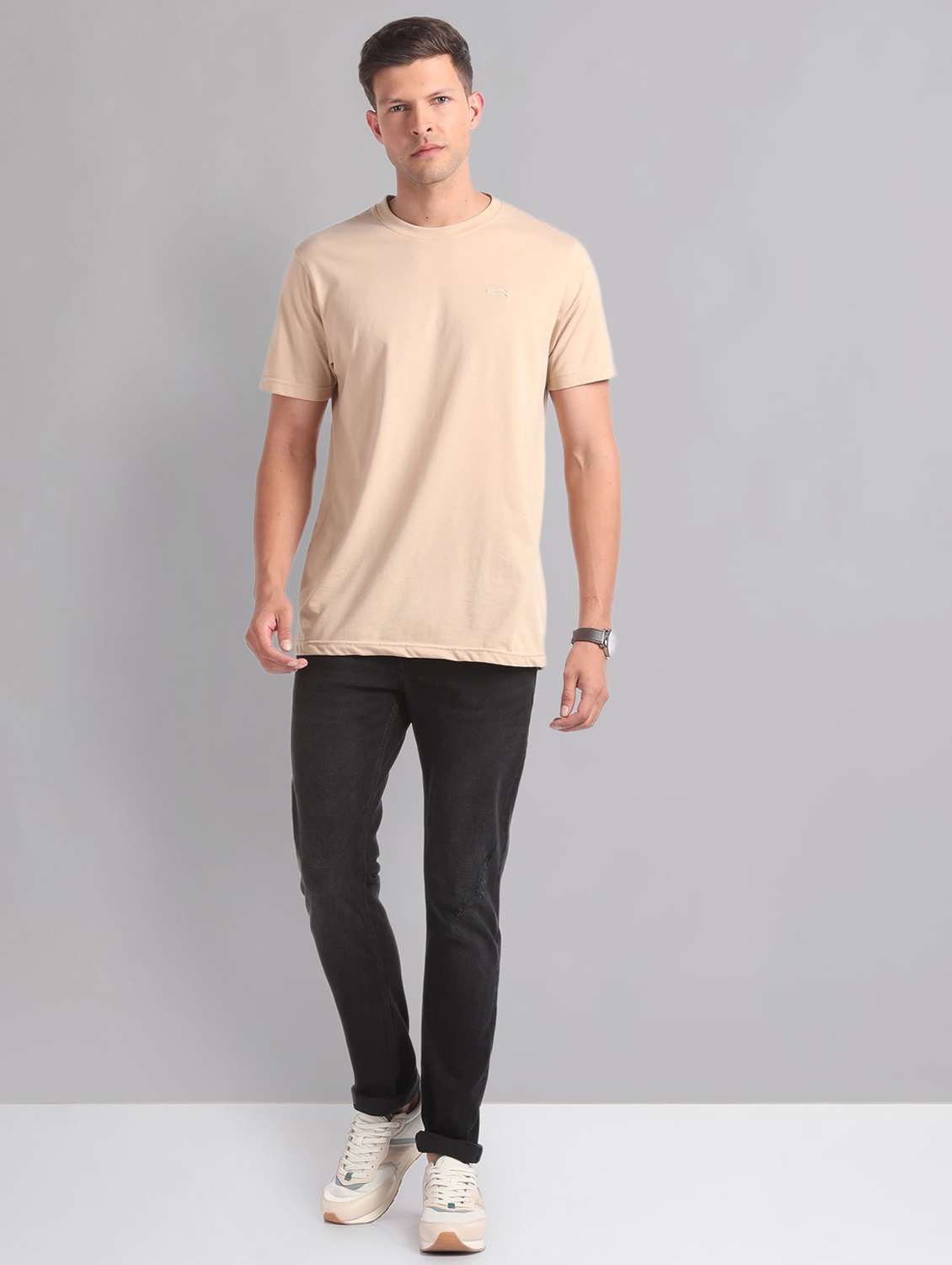 men mid-rise solid jean - 21252842 -  Standard Image - 3