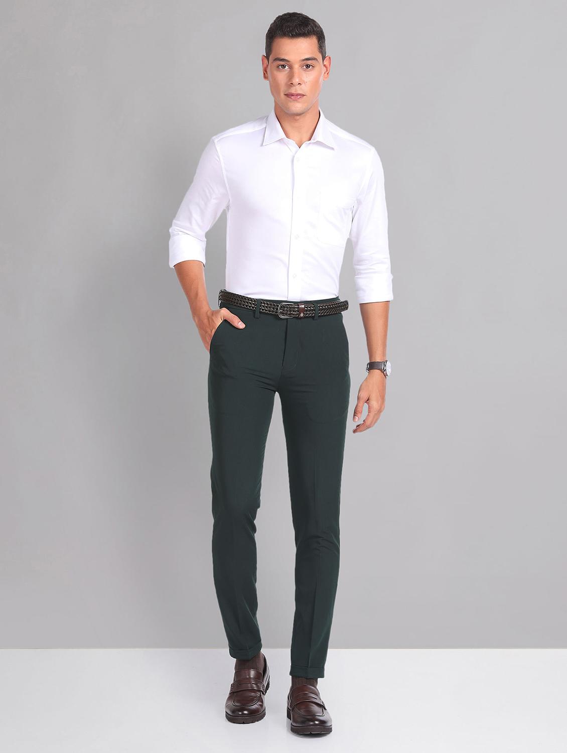 men mid-rise solid formal trouser - 21252856 - Standard Image - 3