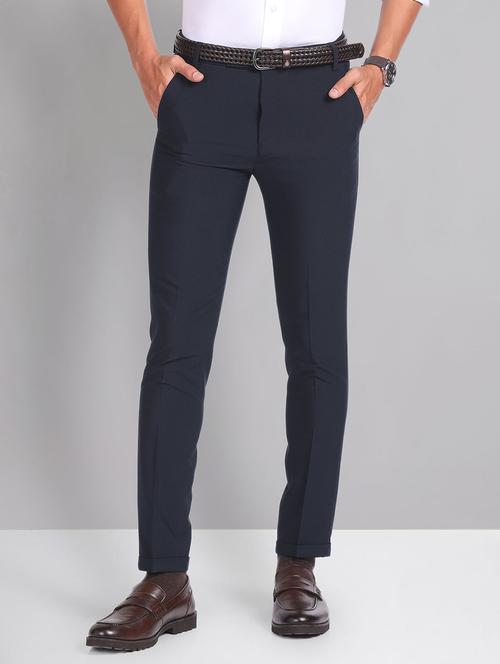men solid flat front formal trouser - 21252862 -  Standard Image - 0