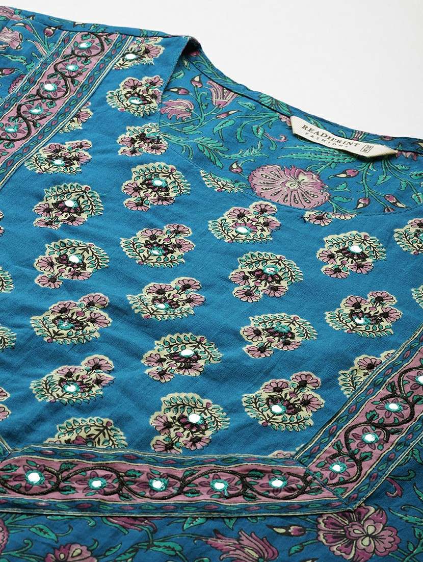 women blue kurta pant set with dupatta - 21252889 -  Standard Image - 5