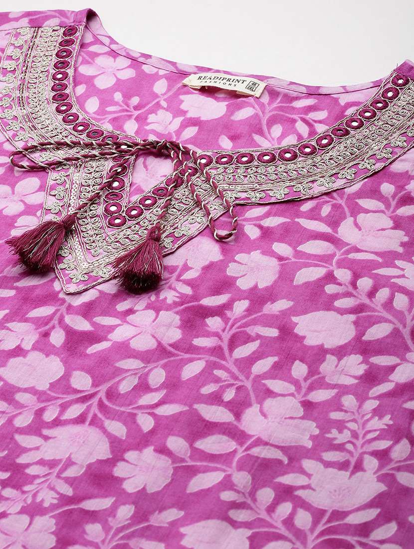 women purple kurta pant set with dupatta - 21252901 -  Standard Image - 5