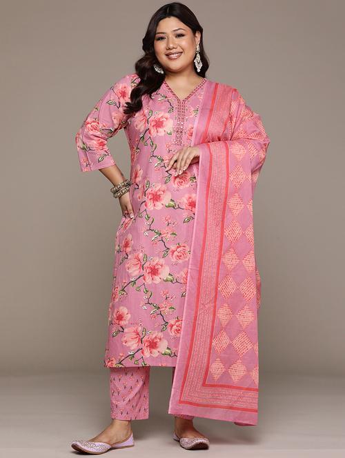 women floral kurta pant set with dupatta - 21252904 -  Standard Image - 0