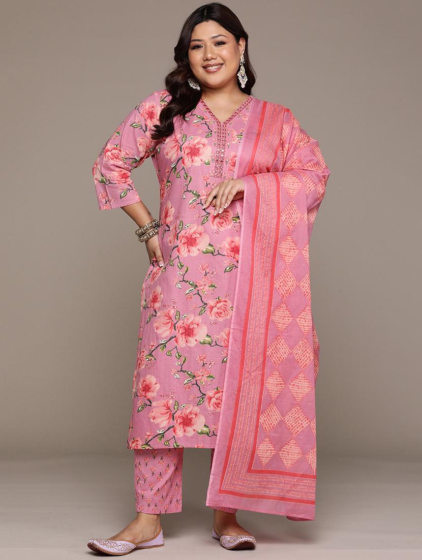 women floral kurta pant set with dupatta - 21252904 -  Zoom Image - 0