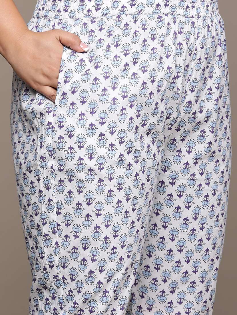 blue cotton kurta pant  set - 21252905 -  Standard Image - 3