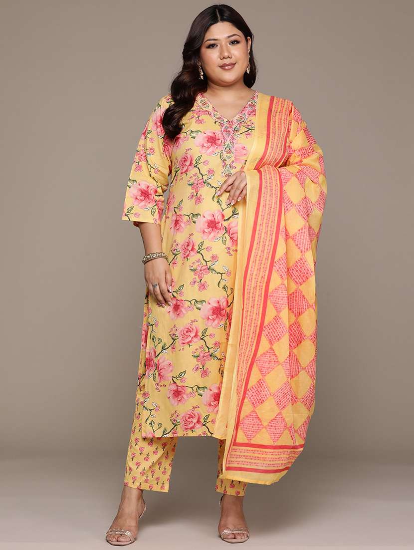 women floral kurta pant set with dupatta - 21252906 -  Zoom Image - 0