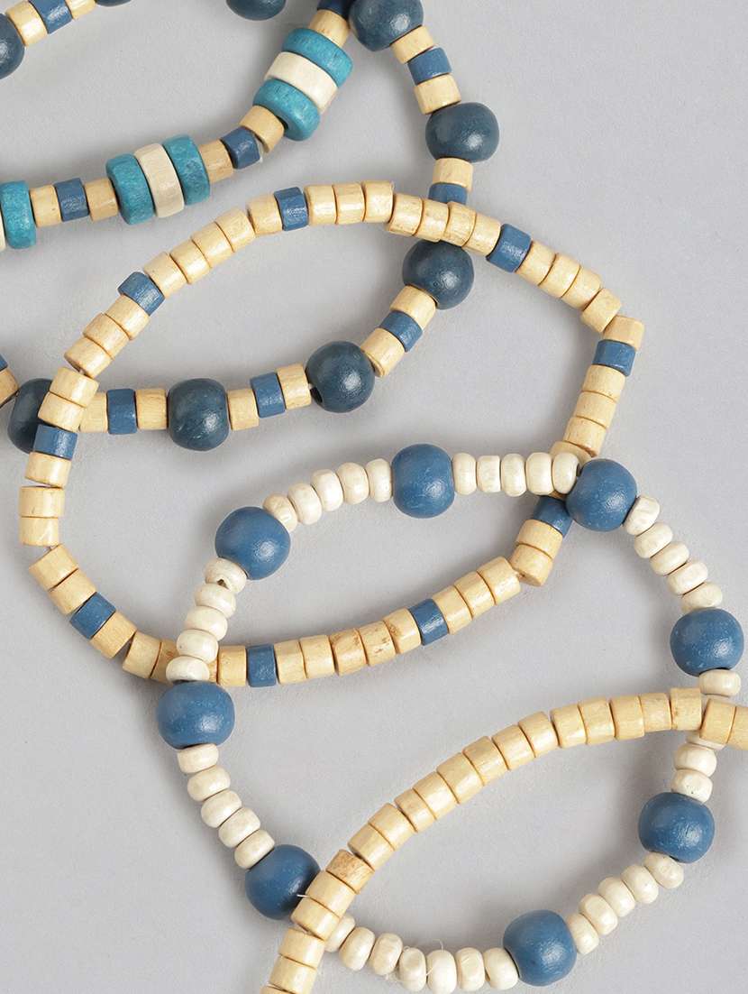 set of 5 multi colored wood bangle bracelet - 21252994 -  Standard Image - 3