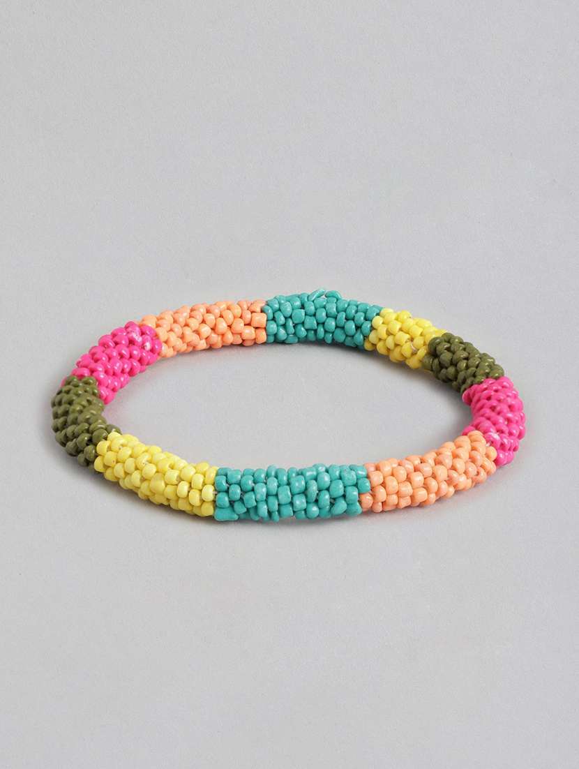 multi colored metal bangle bracelet - 21253001 -  Zoom Image - 0