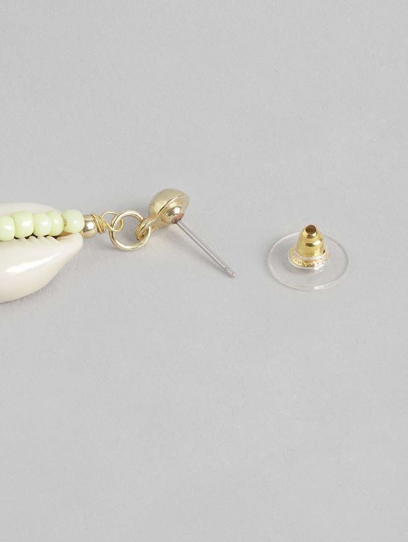 gold-plated quirky artificial beads drop earrings - 21253027 - Standard Image - 3