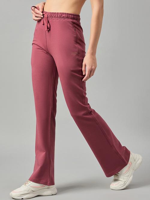 purple cotton blend track pant - 21253351 - Standard Image - 0