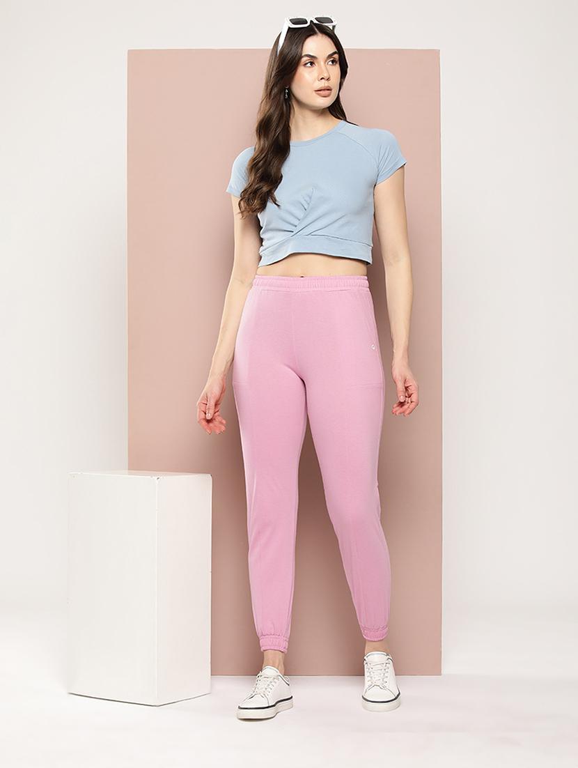 women solid mid rise jogger - 21253373 - Standard Image - 3
