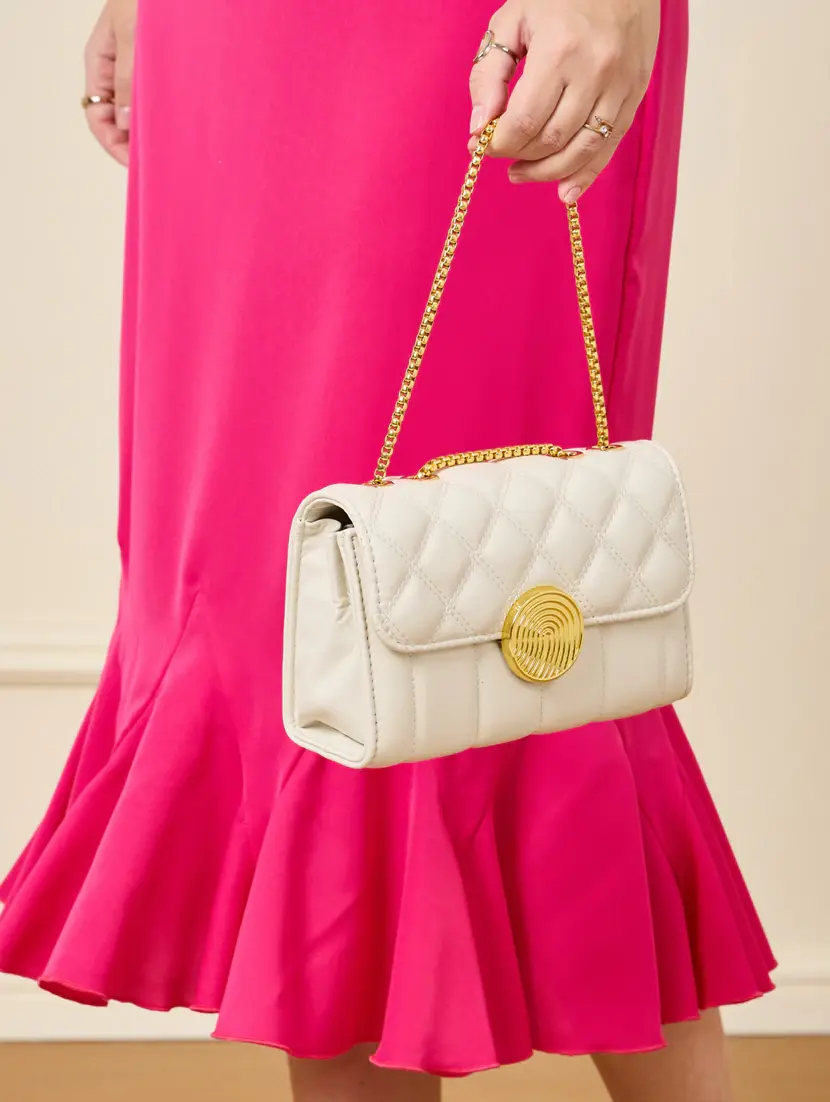 white leatherette (pu) handbag - 21253383 - Standard Image - 5