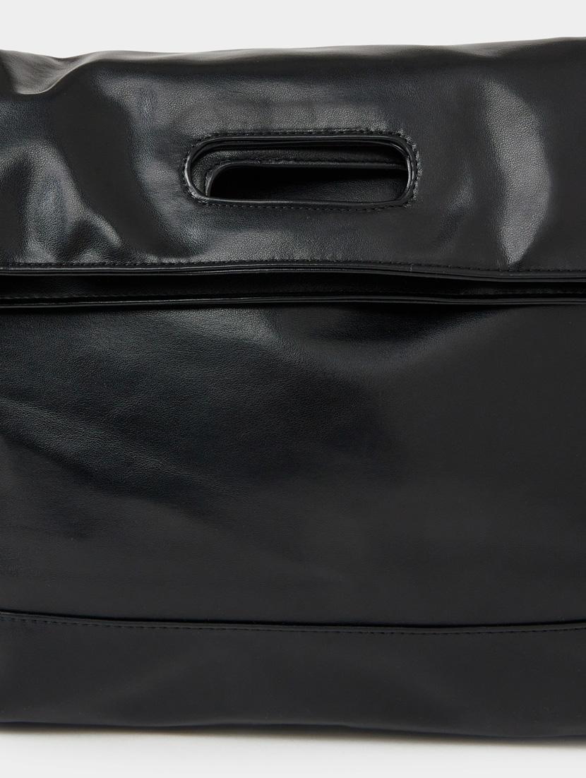 black leatherette (pu) handbag - 21253385 - Standard Image - 3
