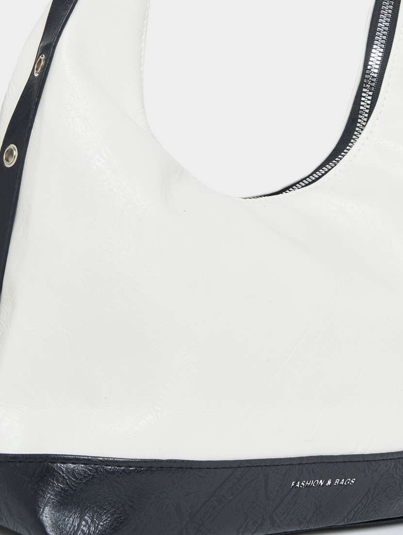 white leatherette (pu) handbag - 21253388 -  Standard Image - 3