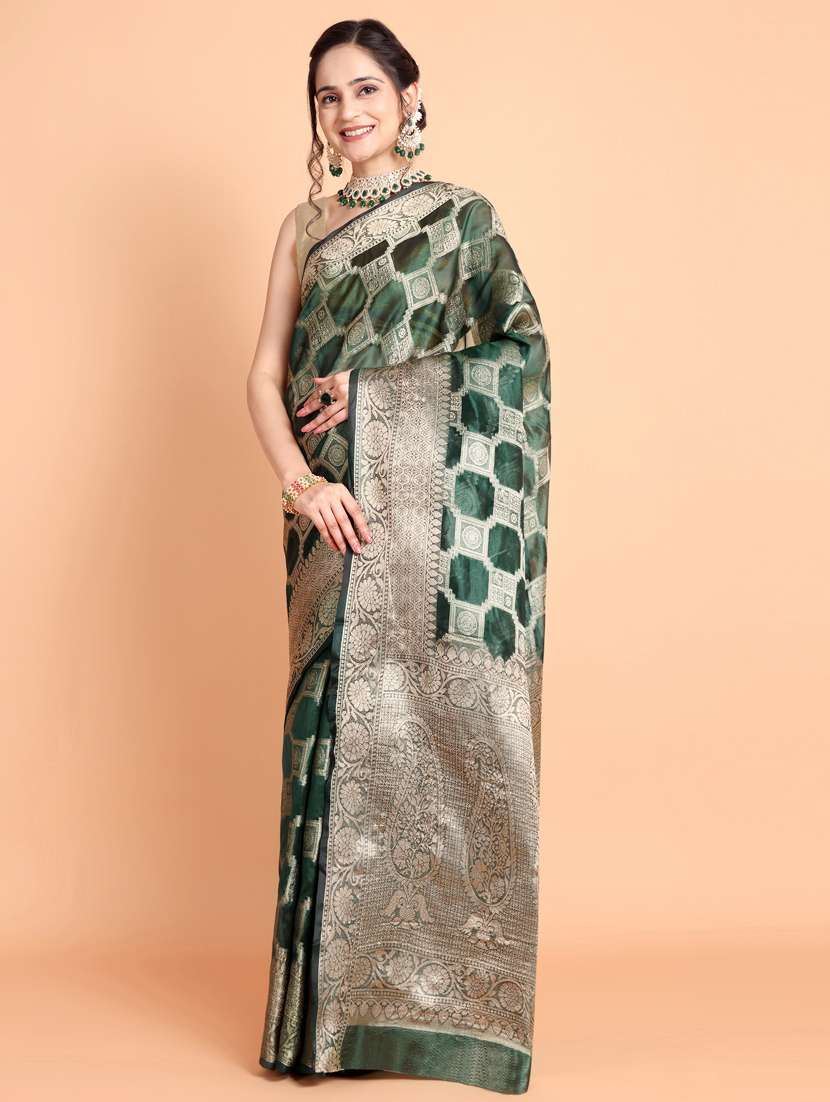 women self design banarasi saree with blouse - 21253412 -  Zoom Image - 0