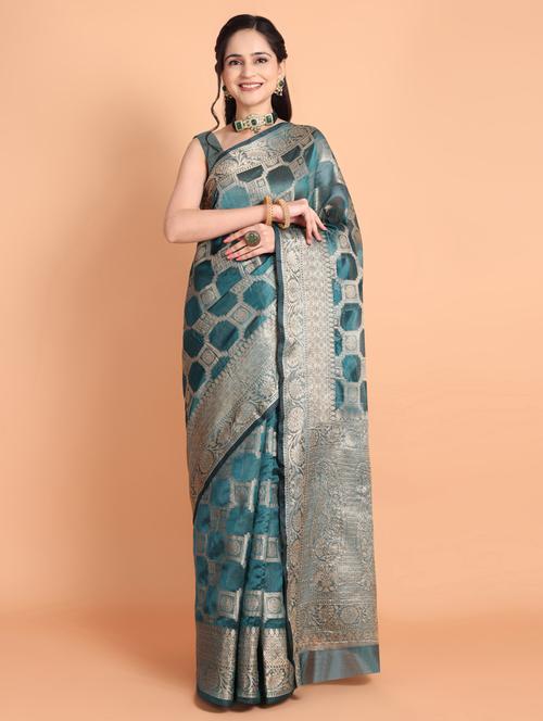women self design banarasi saree with blouse - 21253413 -  Standard Image - 0