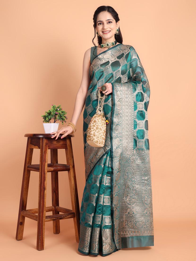 women self design banarasi saree with blouse - 21253413 - Standard Image - 3