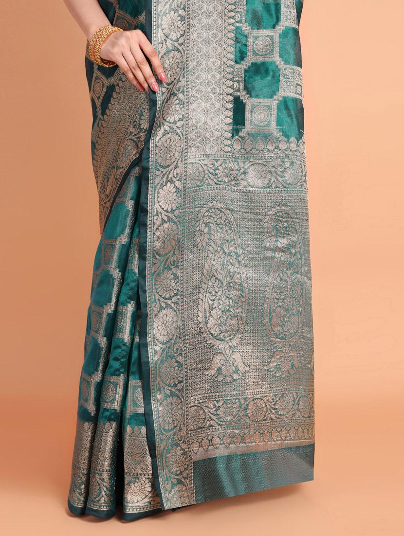 women self design banarasi saree with blouse - 21253413 - Standard Image - 5