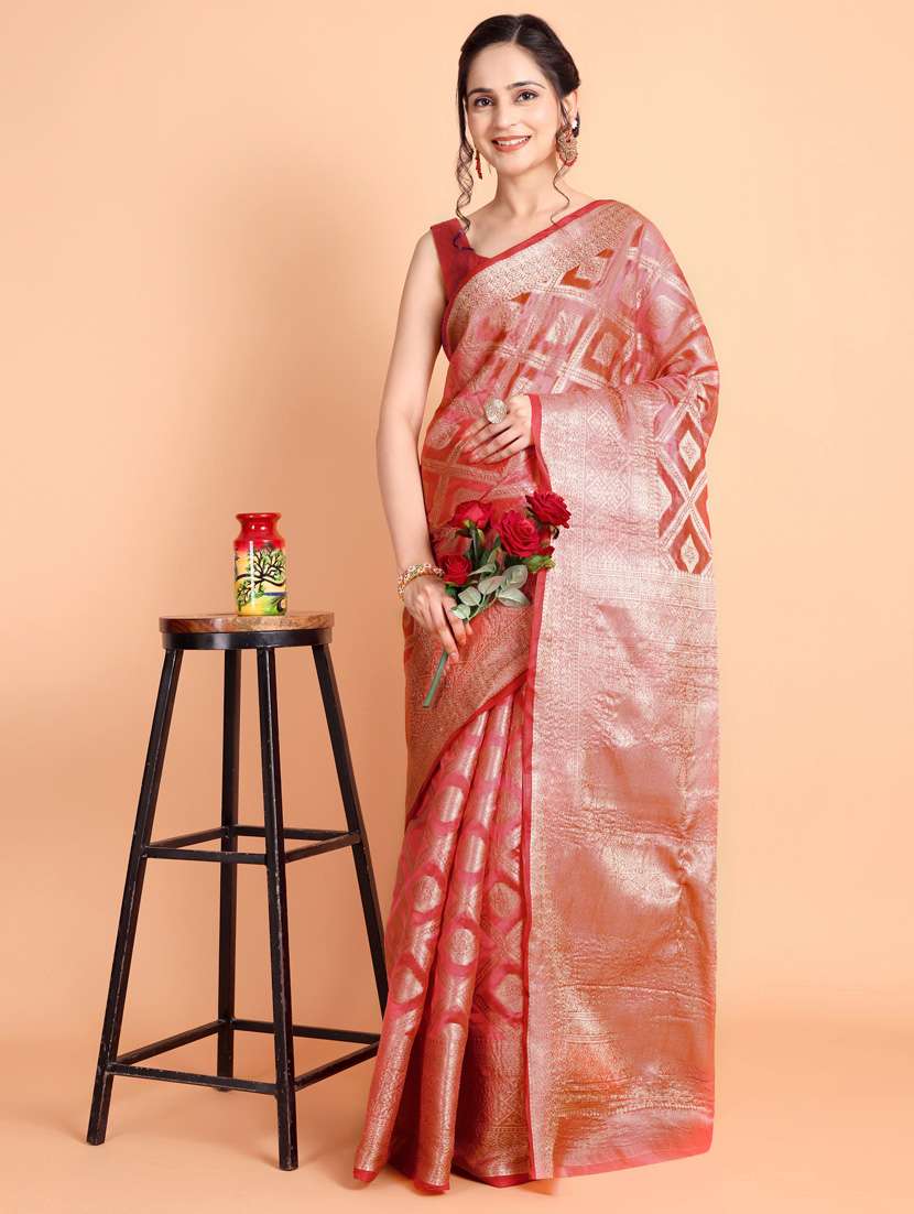 women self design banarasi saree with blouse - 21253415 - Standard Image - 3