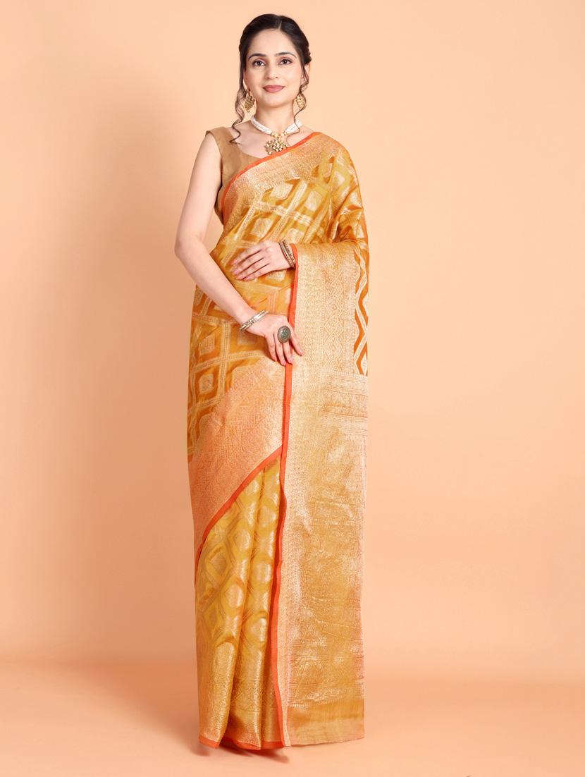 women self design banarasi saree with blouse - 21253420 - Standard Image - 3