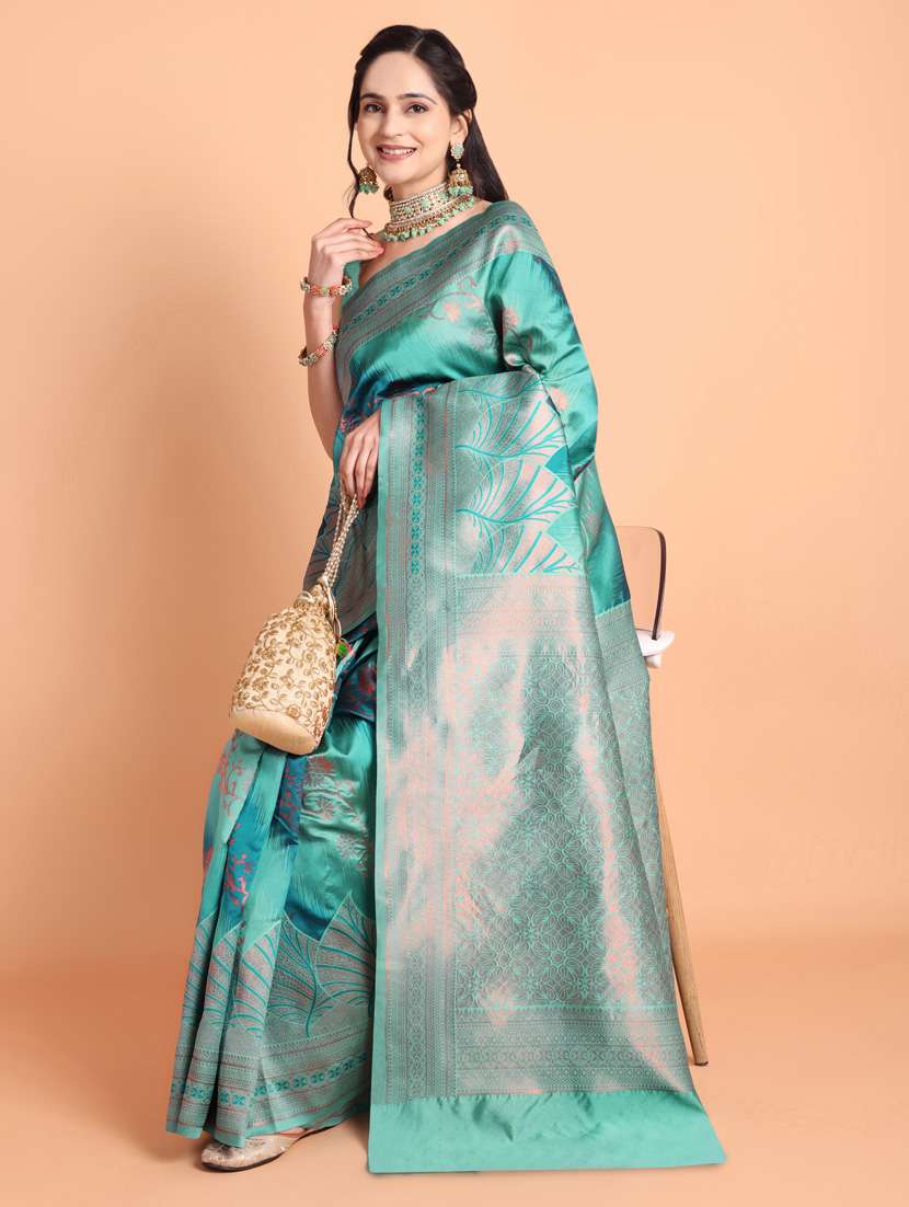 women self design banarasi saree with blouse - 21253442 -  Standard Image - 3