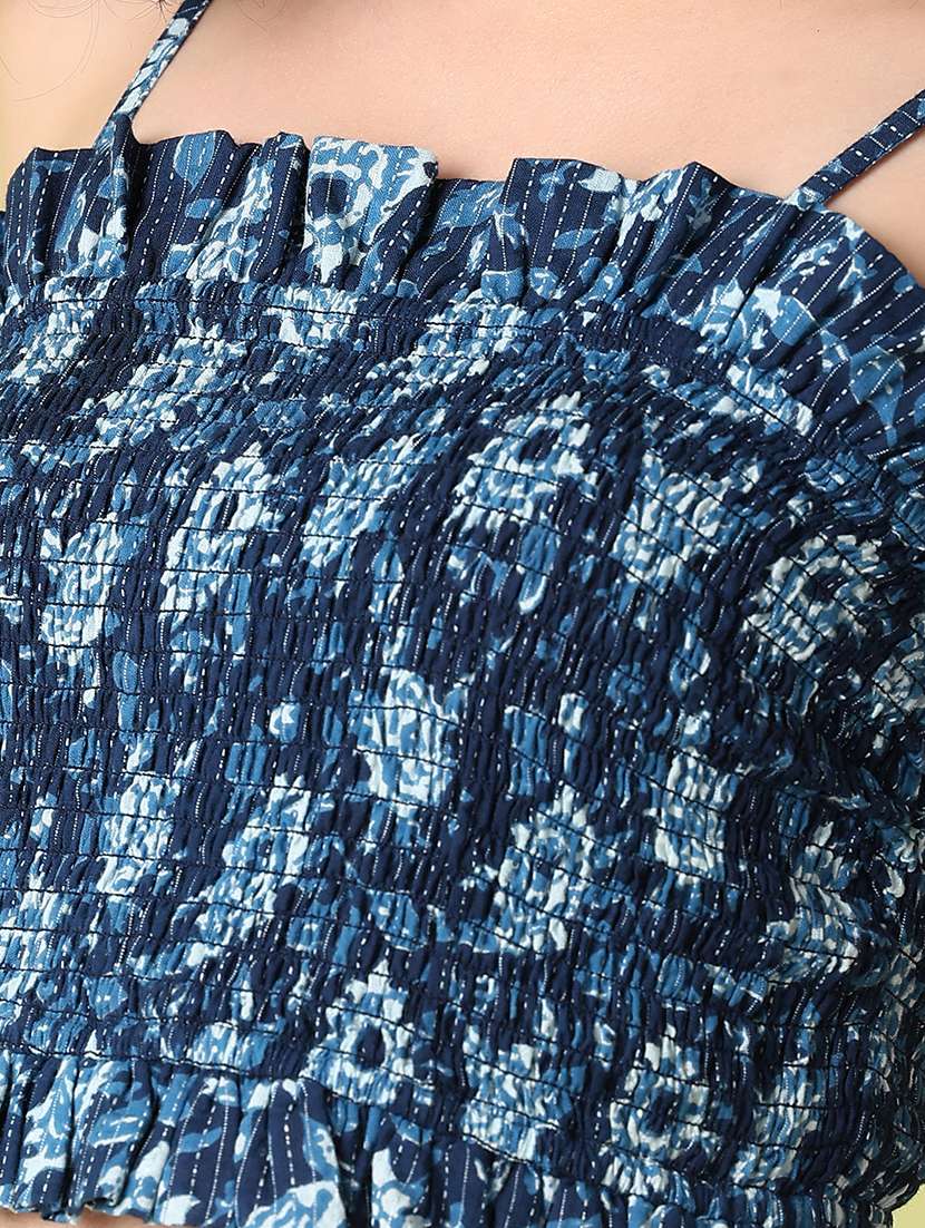 women sleeveless floral printed crop top - 21254103 -  Standard Image - 5