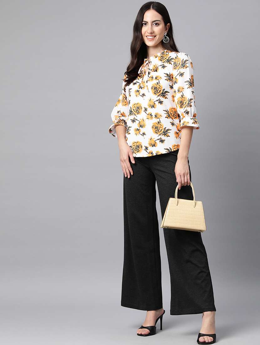 women white florals printed top - 21255026 -  Standard Image - 3