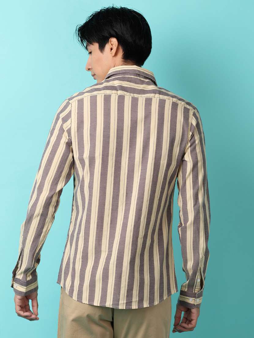 men collared neck long sleeves casual shirt - 21255211 -  Standard Image - 3