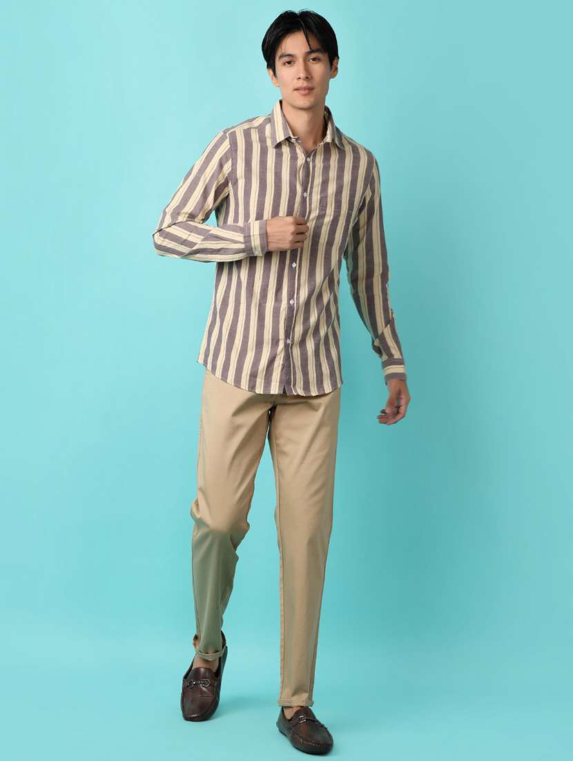 men collared neck long sleeves casual shirt - 21255211 -  Standard Image - 5