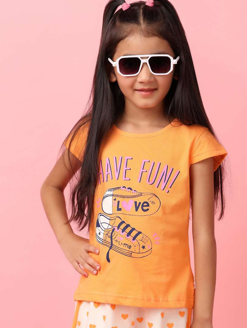 girls front printed shorts twin set - 21255274 -  Standard Image - 5