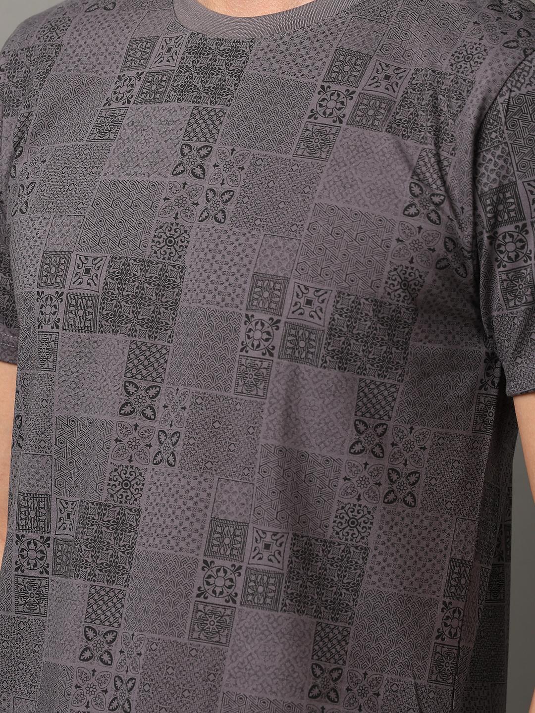 grey cotton front print tshirt - 21255342 - Standard Image - 5