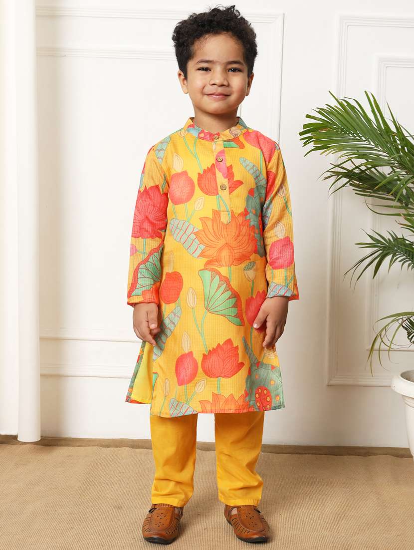 boys printed kurta set