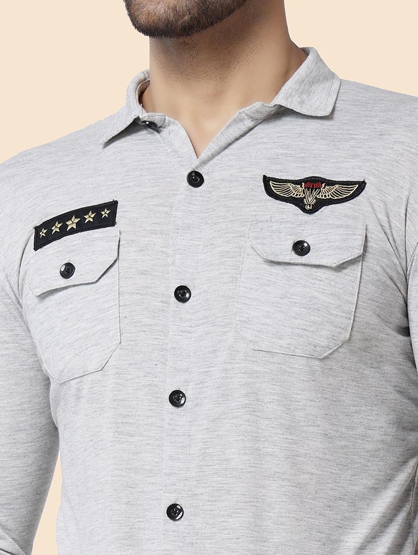 men solid casual shirt - 21256547 - Standard Image - 3