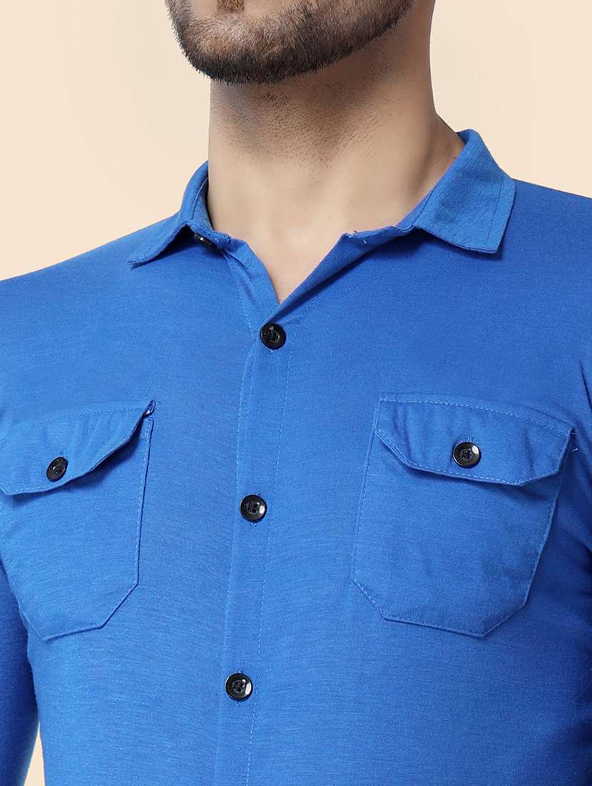 men solid casual shirt - 21256655 - Standard Image - 3