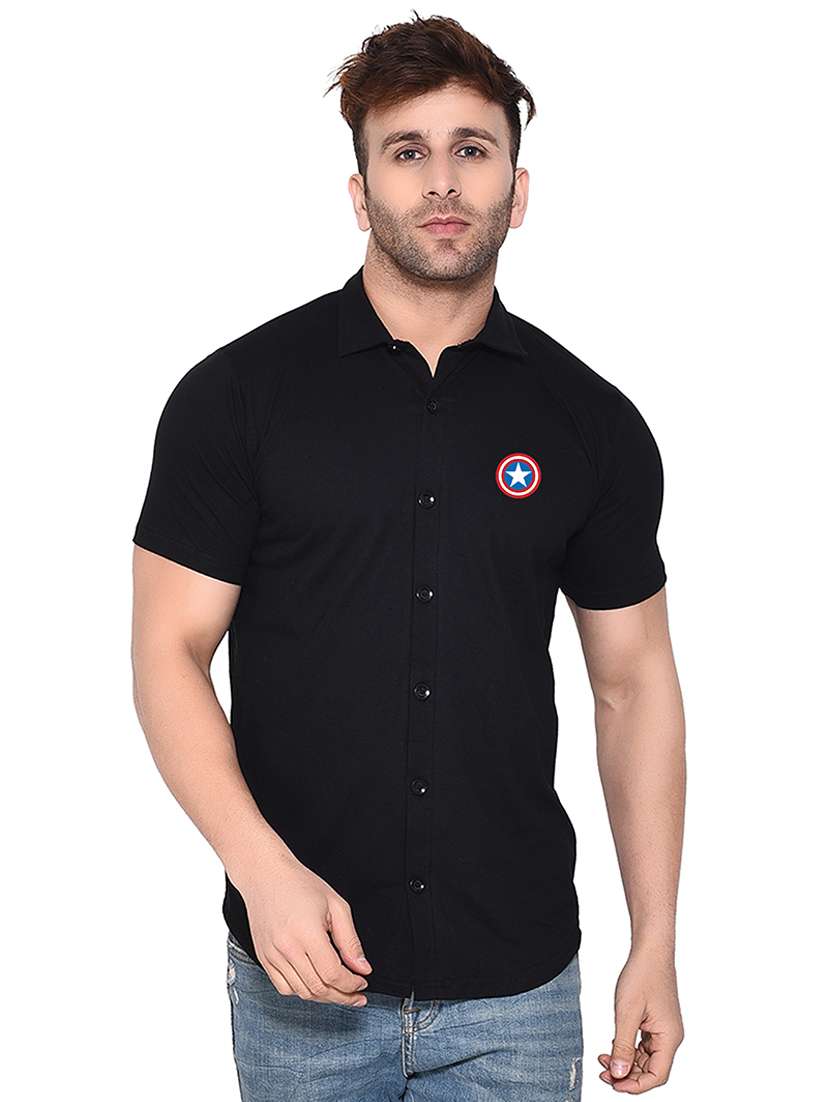 men solid casual shirt