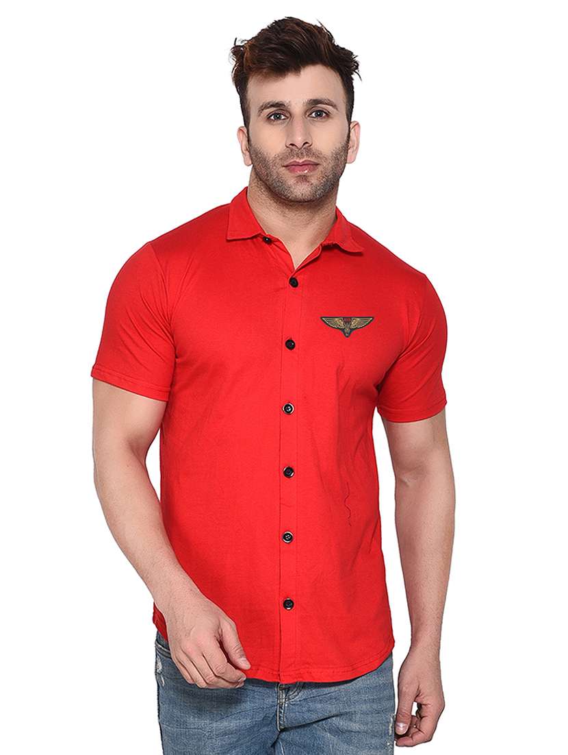 men solid casual shirt