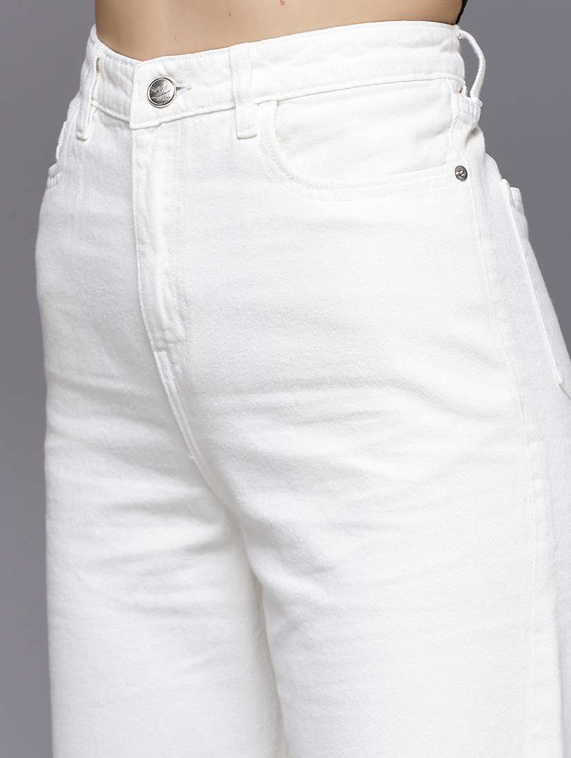 women solid high rise straight jean - 21259186 - Standard Image - 5