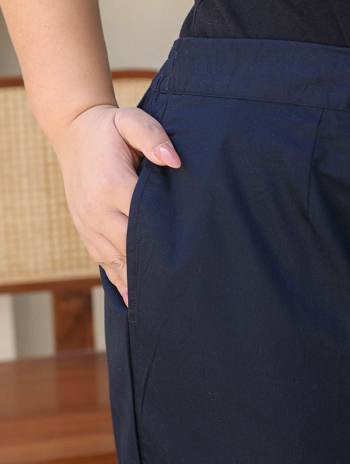 women solids ankle length tapered pants - 21259542 -  Standard Image - 5