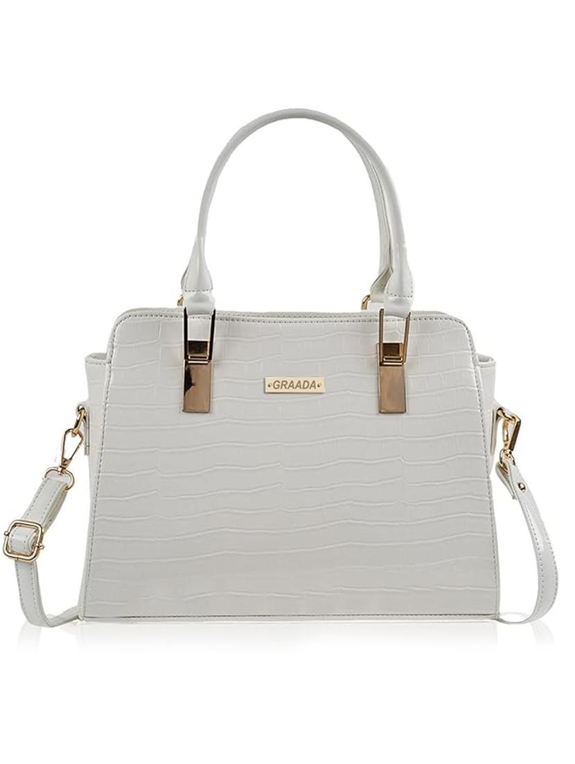white leatherette handbag - 21259555 - Zoom Image - 0