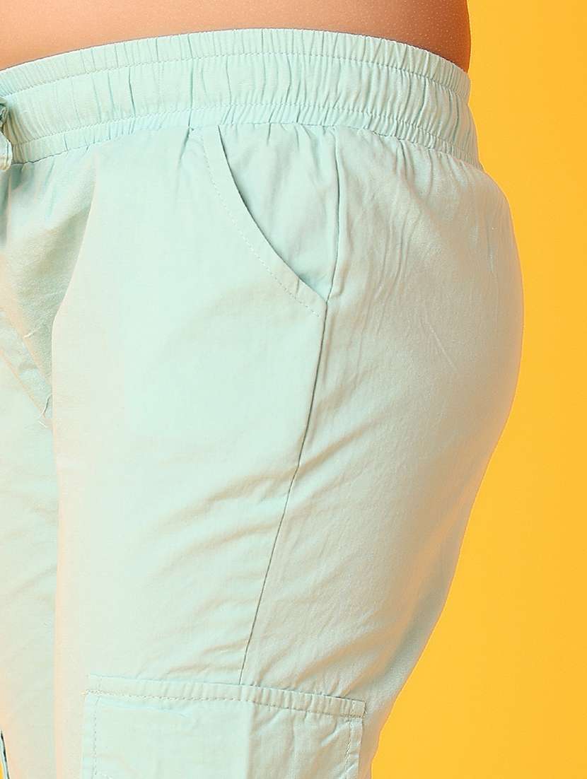 girls solid cargo pants - 21260158 -  Standard Image - 5