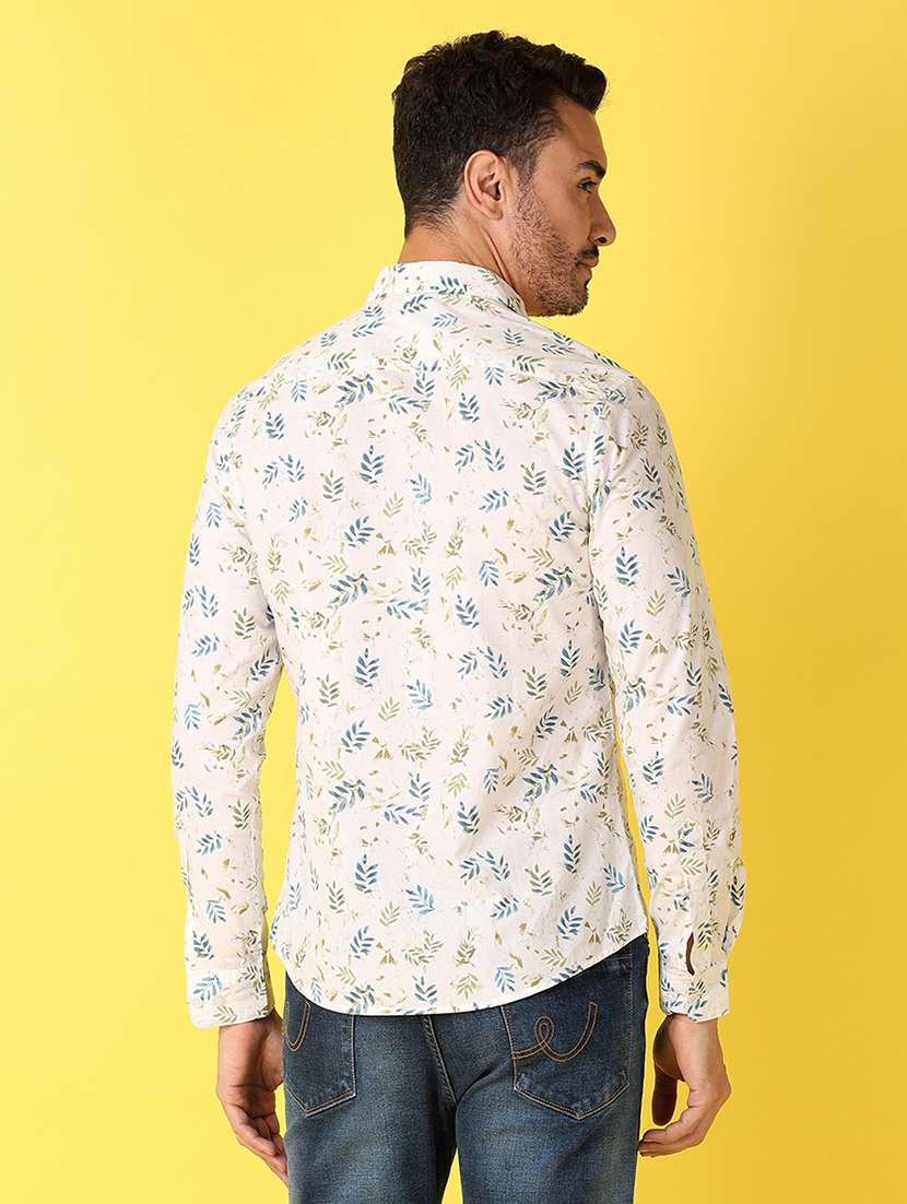 men printed collared long sleeves shirt - 21260182 - Standard Image - 3