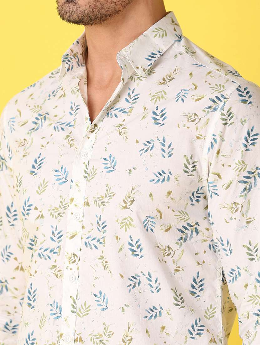 men printed collared long sleeves shirt - 21260182 - Standard Image - 5