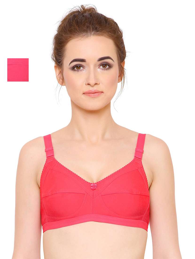pack of 2 pink solid bra