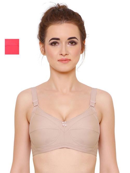 pack of 2 multi colored solid bra - 21262825 -  Standard Image - 0