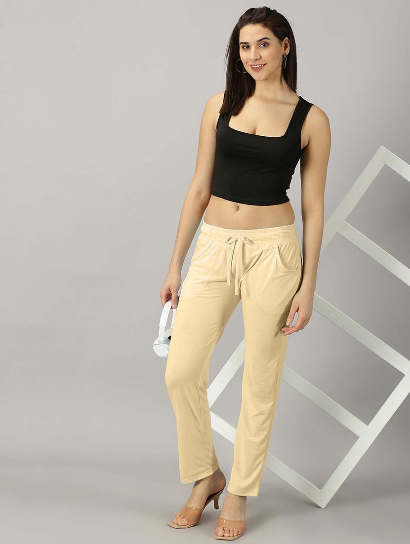 yellow polyester cigarette pants - 21264876 - Standard Image - 3