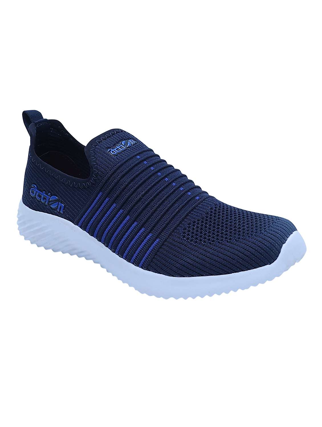 navy blue mesh sport shoes