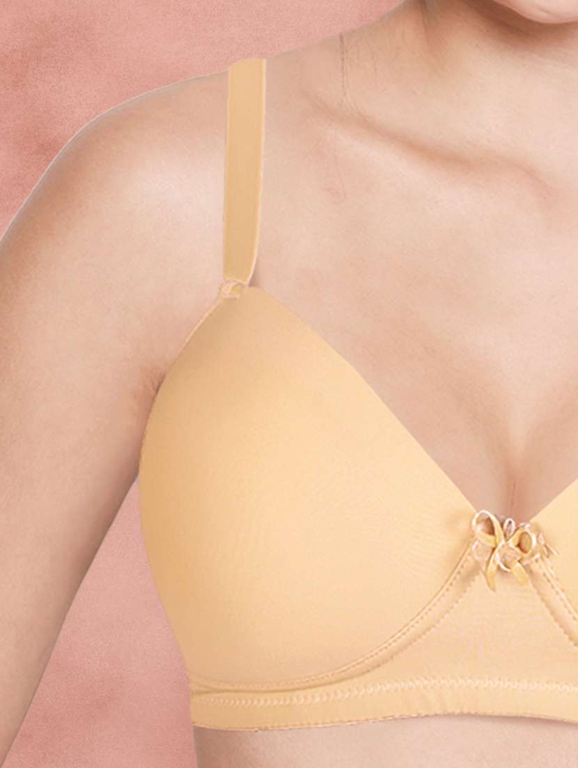 women solid nylon t-shirt bra - 21268097 -  Standard Image - 3