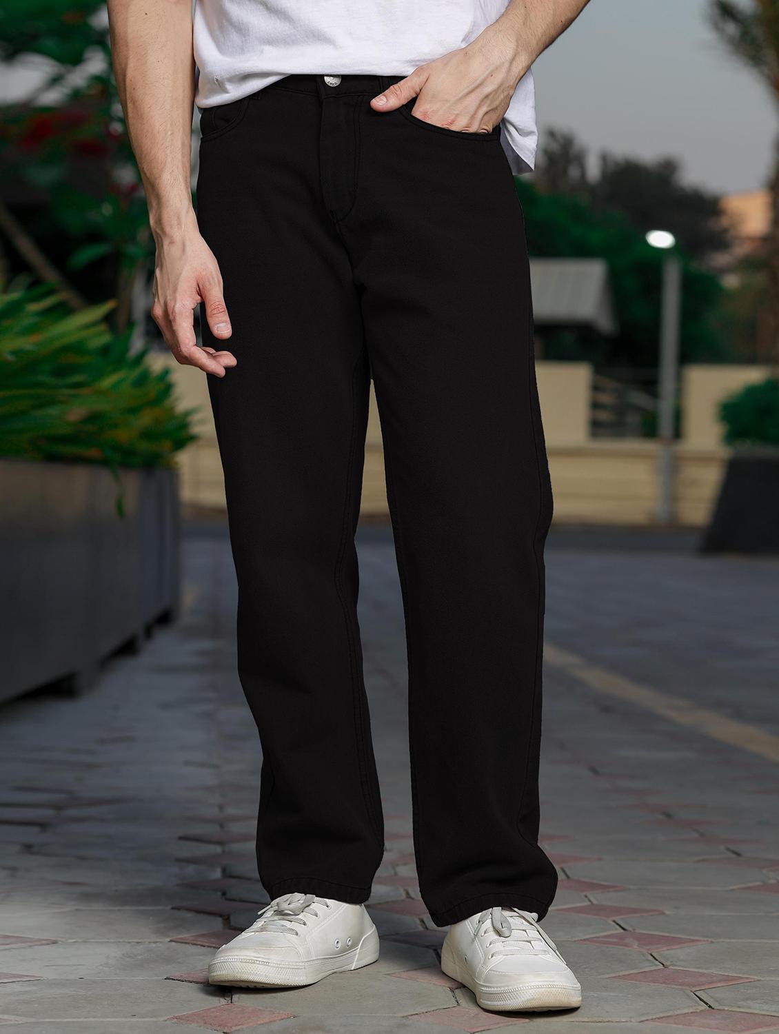 men mid rise plain denim jeans - 21268244 -  Zoom Image - 0