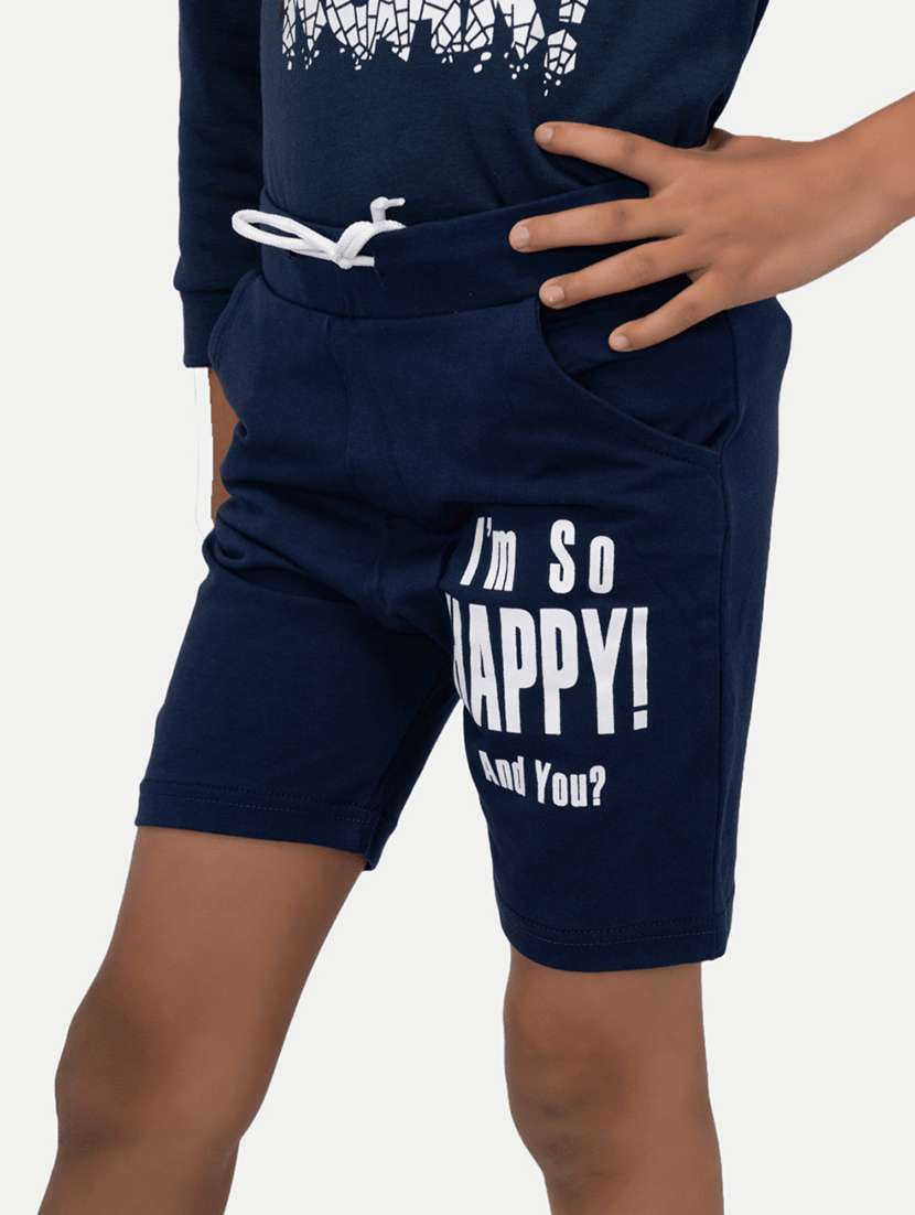 navy blue cotton shorts 