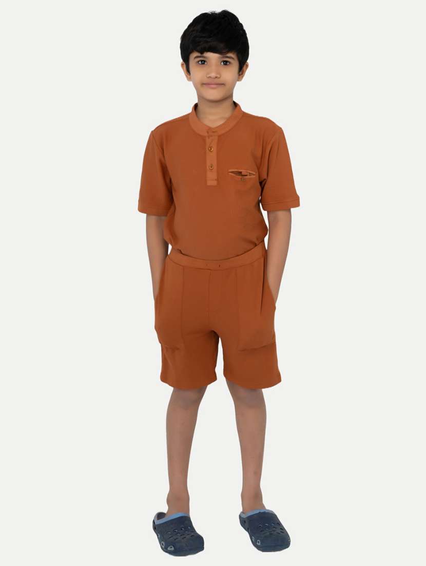 rust cotton shorts  - 21268507 -  Standard Image - 3